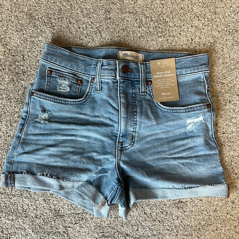 Madewell High Rise Denim Shorts NWT